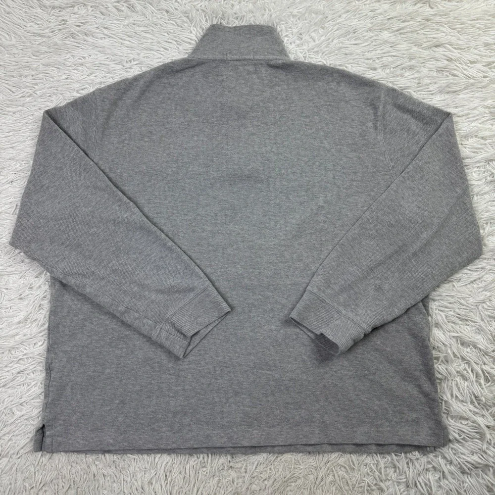 Polo Ralph Lauren Sweater Mens Extra Large Gray Estate Rib 100% Cotton Knit XL